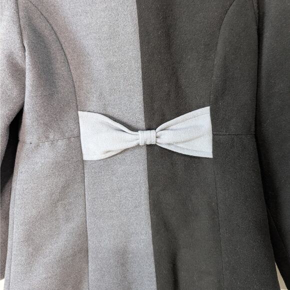 Copper Key Girls Black & Gray Colorblock Double Breasted Lined Pea Coat 6/6X - Picture 4 of 9